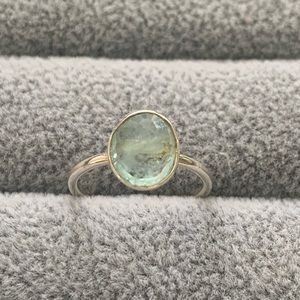 Natural aquamarine ring size 7